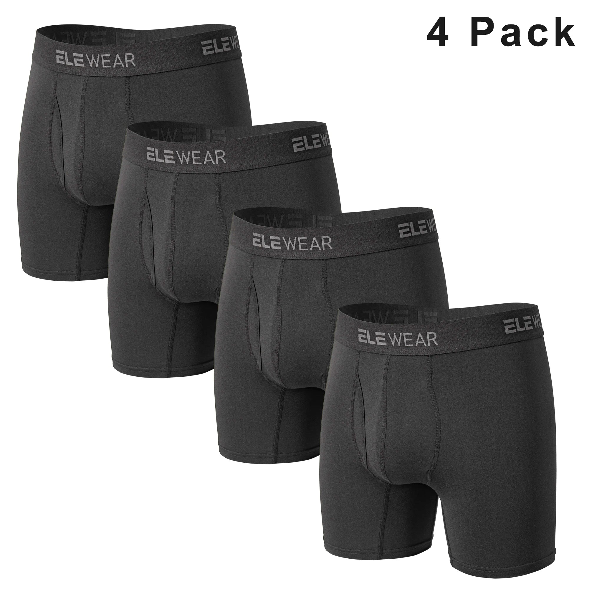 Paquete de 4 ropa interior para hombre con apertura, Boxershorts transpirables para hombre, calzoncillos de talla grande, Boxers de moda
