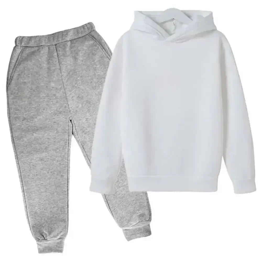 Ropa de primavera y otoño para niños, regalos de vacaciones, chándal de fútbol con estampado CR7, Sudadera con capucha y pantalones, conjunto de 2 uds para niño y niña de 3 a 12 años
