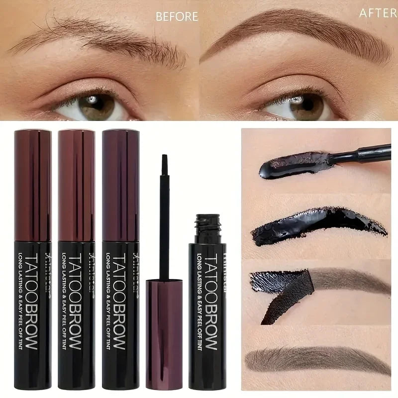 1 tinte de Gel para cejas despegable para tatuajes, tinte semipermanente para cejas, resistente al agua, a prueba de transferencia, para cejas de aspecto más completas y definidas