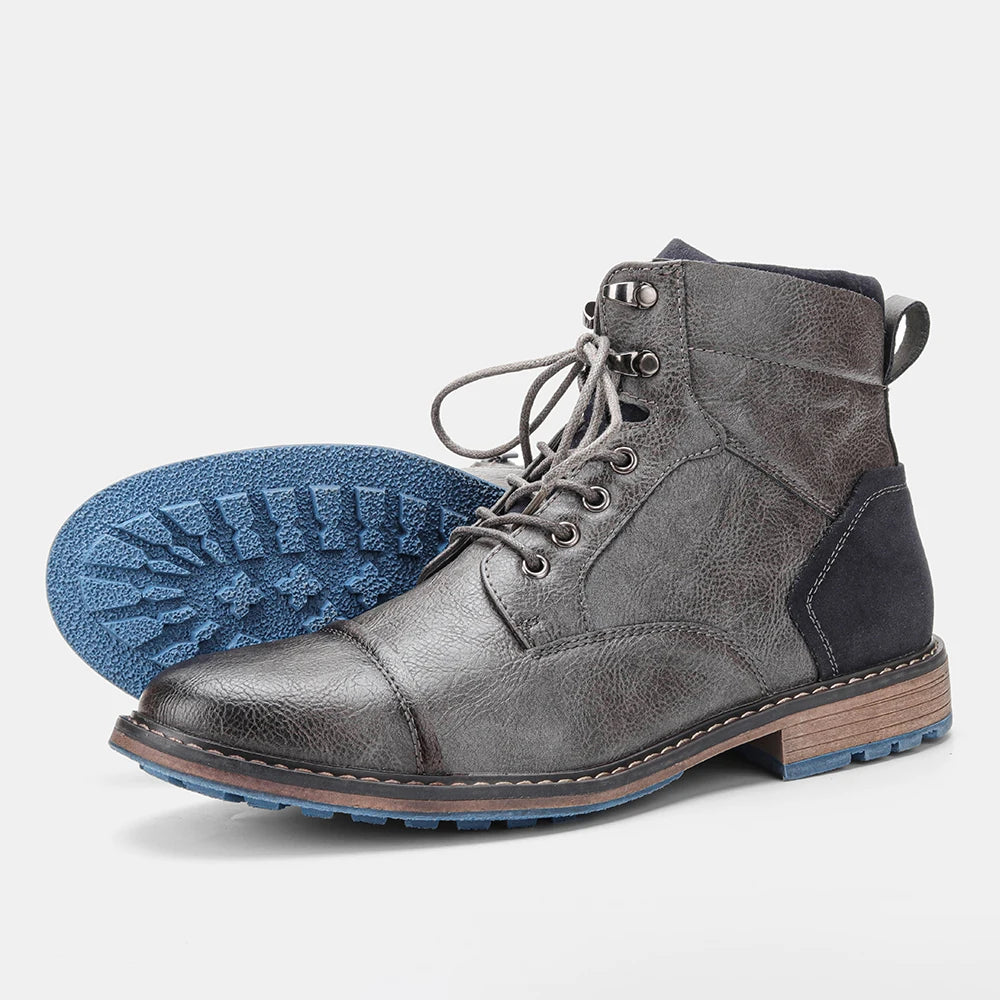Talla 7-13 Botines para hombre Botas de cuero para hombre Bota de marca para hombre # AL605
