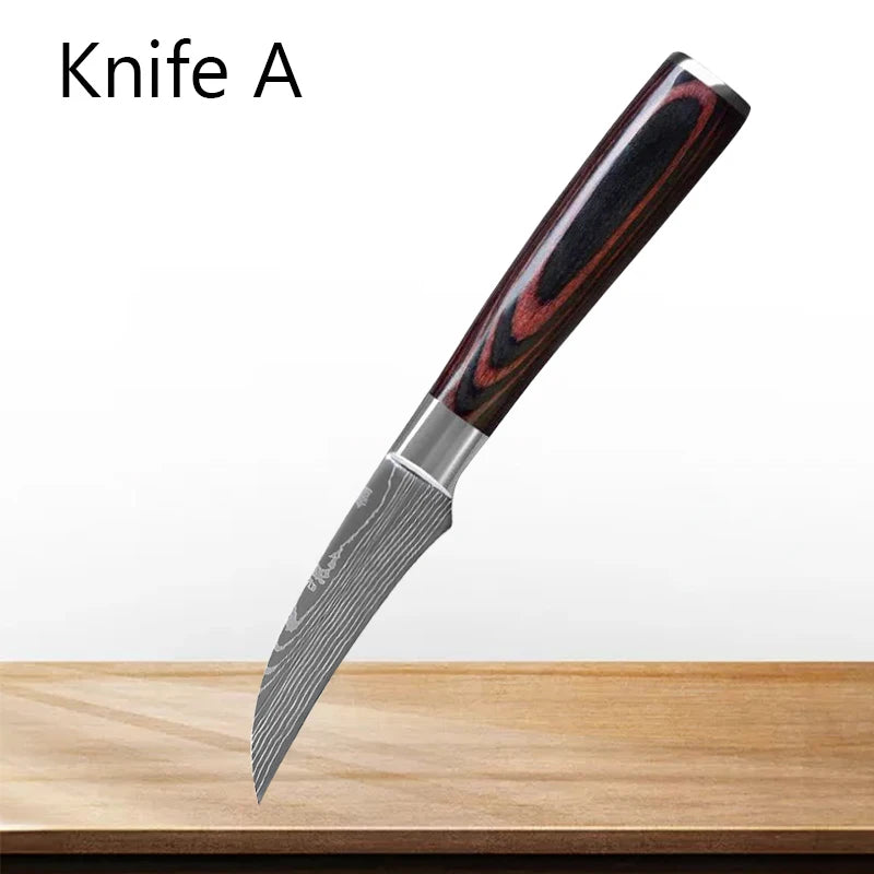 Cuchillos de cocina profesionales, cuchillo de acero inoxidable, pelado de frutas, cuchillo de carnicero, cuchillo para deshuesar, cuchillos de cocina para pelar