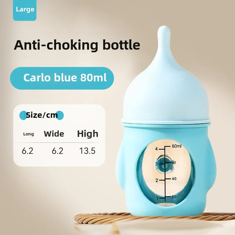 Nueva botella de leche para mascotas, gato, perro, biónico, antiasfixia, cachorro recién nacido, gato, botella de silicona, leche potable, ver escala