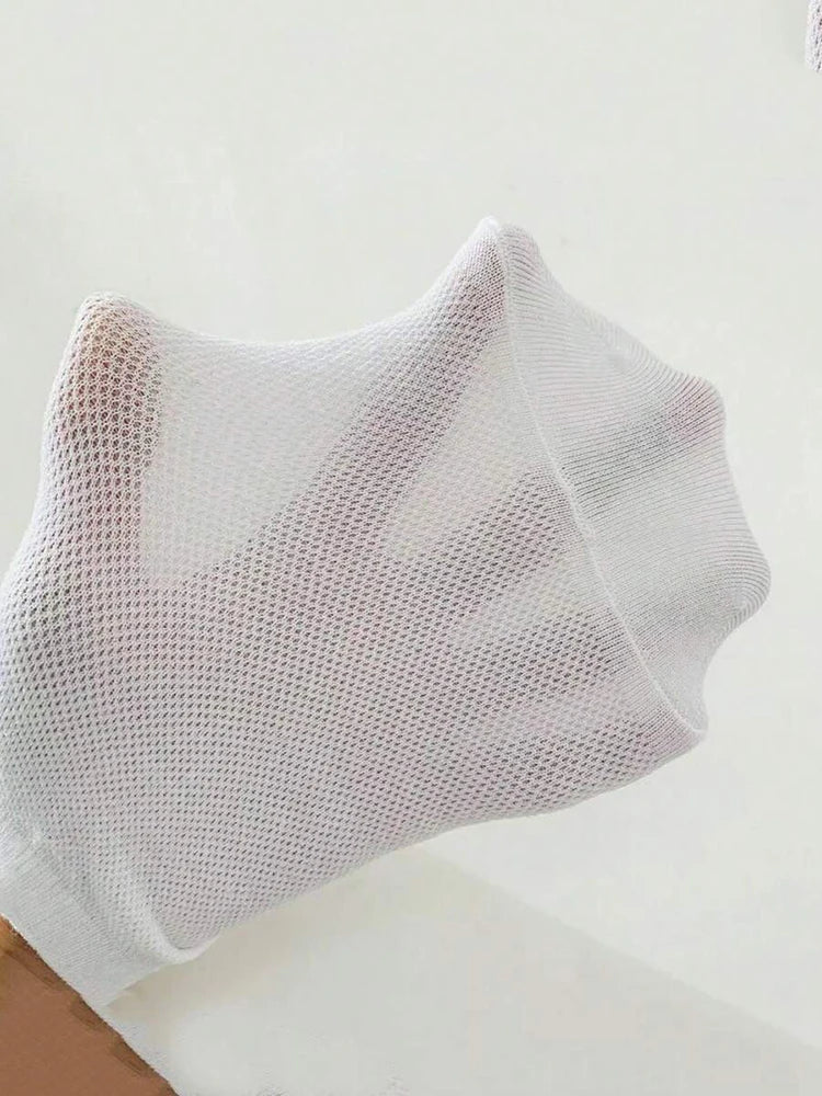 5 pares de calcetines cortos de dibujos animados para mujer, calcetines bonitos y versátiles a la moda con patrón de flores, calcetines transpirables suaves e informales que absorben el sudor