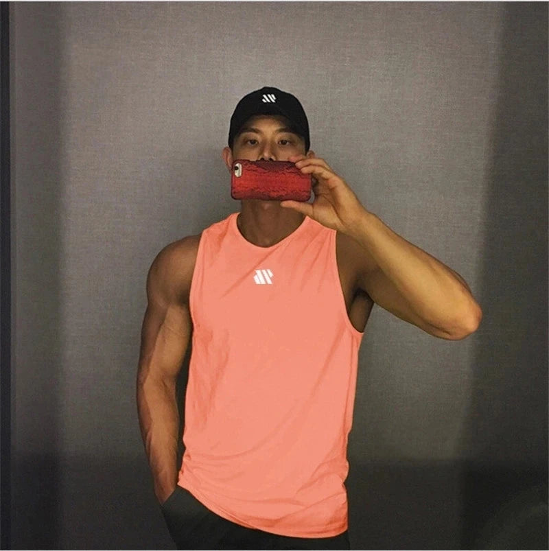 2024 Camiseta sin mangas para gimnasio y fitness para hombre, camiseta sin mangas para Fitness, chaleco deportivo transpirable de malla para hombre, camiseta interior para gimnasio, chaleco para correr para hombre