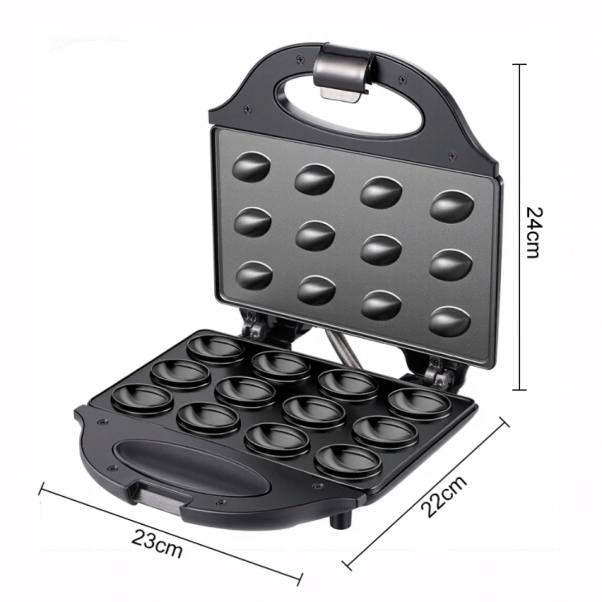 Máquina eléctrica para hacer gofres y pasteles de nueces con nueces, 12 agujeros, cocina, fabricación de galletas para hornear, gofres de nueces de negocios