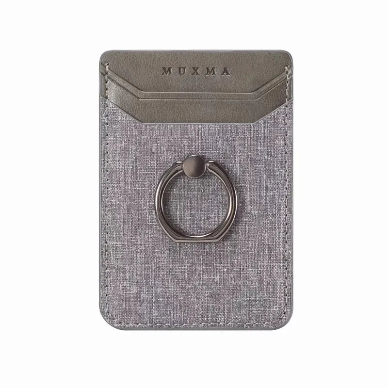 Tarjetero de cuero adhesivo 3M adhesivos tarjeta de identificación de crédito teléfono móvil bolsillo trasero funda tipo billetera pegatina soporte para teléfono Suporte Celular