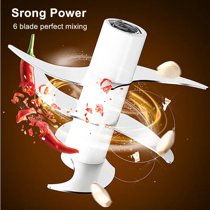 Máquina eléctrica de puré de ajo, Mini prensa de ajo inalámbrica, máquina automática de agitación y pelado, extractor de ajo de cocina