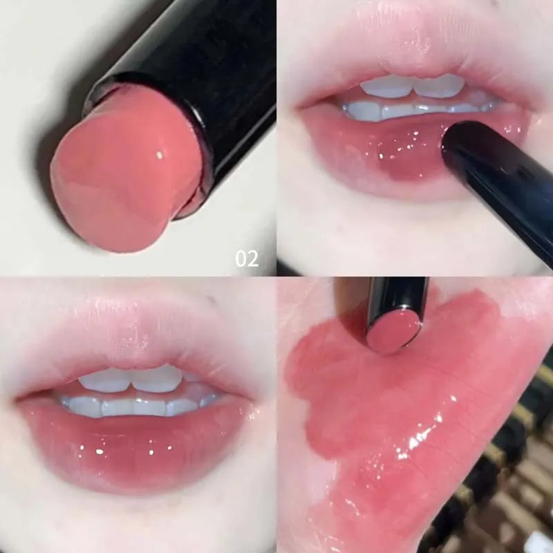 El lápiz labial de espejo tiene una textura suave, color rico y formación de película que no se seca ni se pega, labios hidratantes y Pouty
