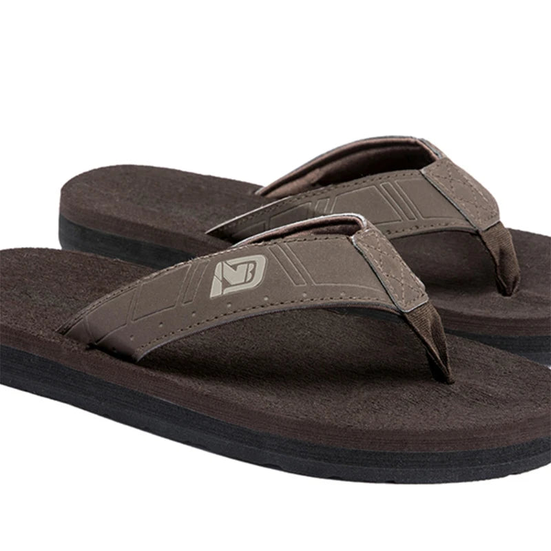 Chanclas informales para hombre, sandalias de playa, antideslizantes, planas, zapatos de casa para interiores, Verano