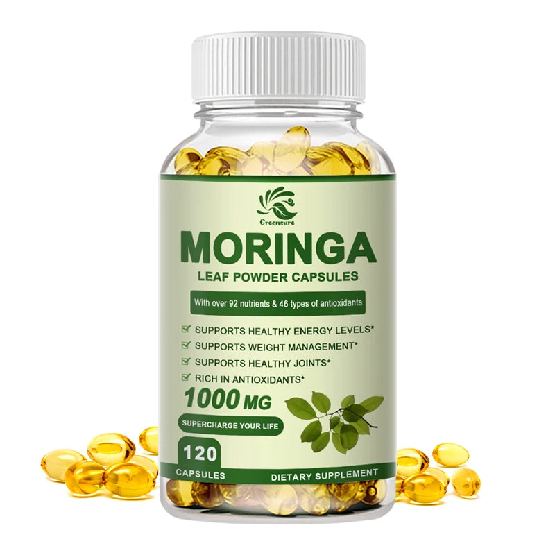 Cápsula de extracto de Moringa antiestrés mejora el sueño mejora la inmunidad antioxidante - 60/120 cápsulas