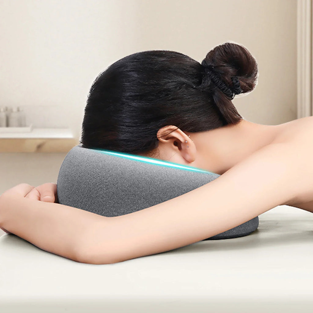 Almohada para la cara hacia abajo, almohada para la siesta de escritorio, comodidad de descanso propensa, espuma viscoelástica, ergonómica, reposacabezas de masaje para el hogar para salón de belleza