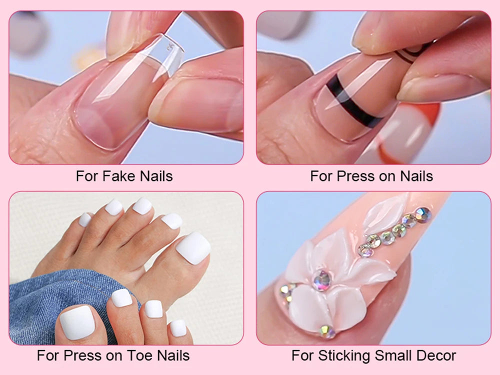 Pegamento para Uñas Makartt Super Fuerte para Uñas Acrílicas, Uñas Postizas, Adhesivo Profesional para Puntas de Uñas, Pegamento para Uñas Adhesivas