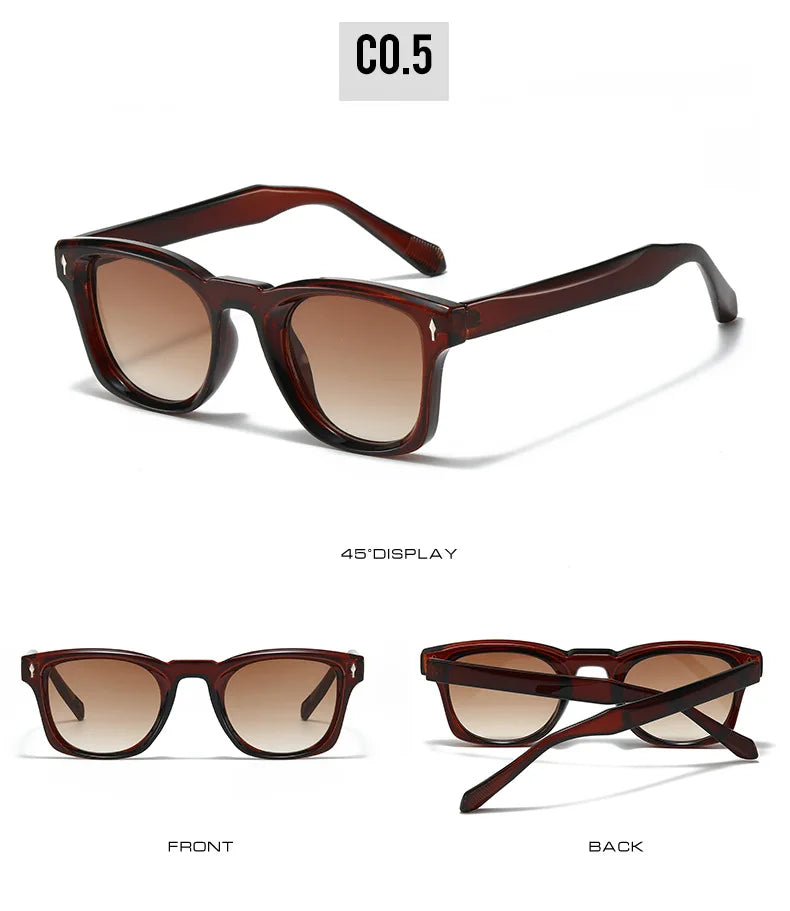 2025 Nuevas gafas de sol cuadradas para hombres Arrove Docration Fashion Simplify Gafas de sol unisex UV400 Adecuado para una escena versátil