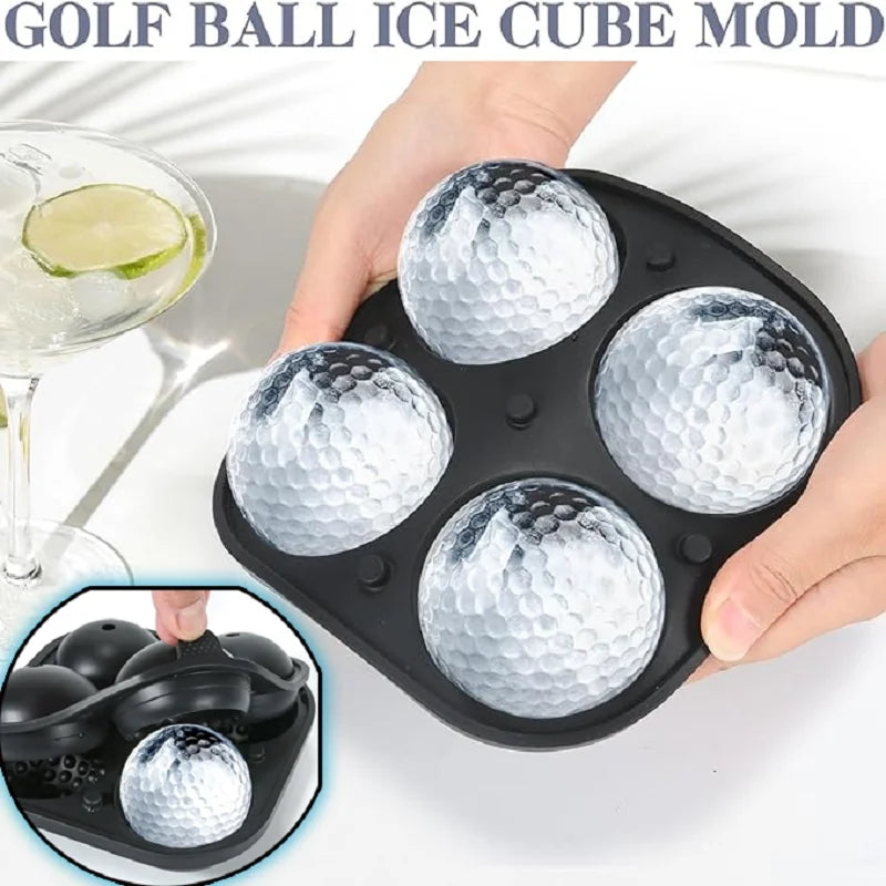 Bola de hielo de silicona para Golf, molde redondo para whisky, especial 4, rejilla de hielo para Golf, herramientas de cocina, molde de hielo reutilizable para whisky, moldes para hielo