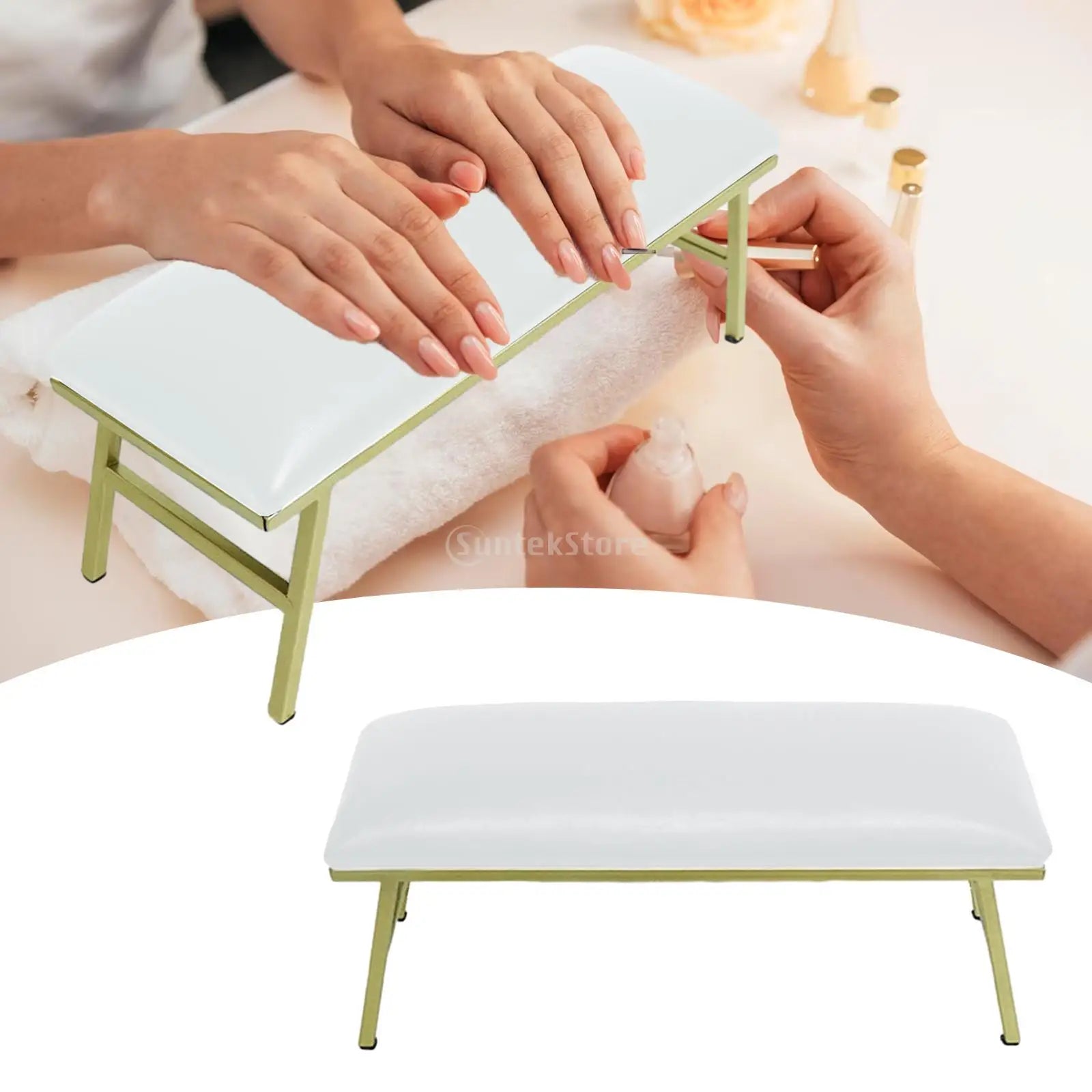 Reposabrazos para uñas, soporte de escritorio para mesa de uñas, estación de escritorio, cojín para reposabrazos resistente para salón en casa, arte de uñas, técnico de uñas para principiantes
