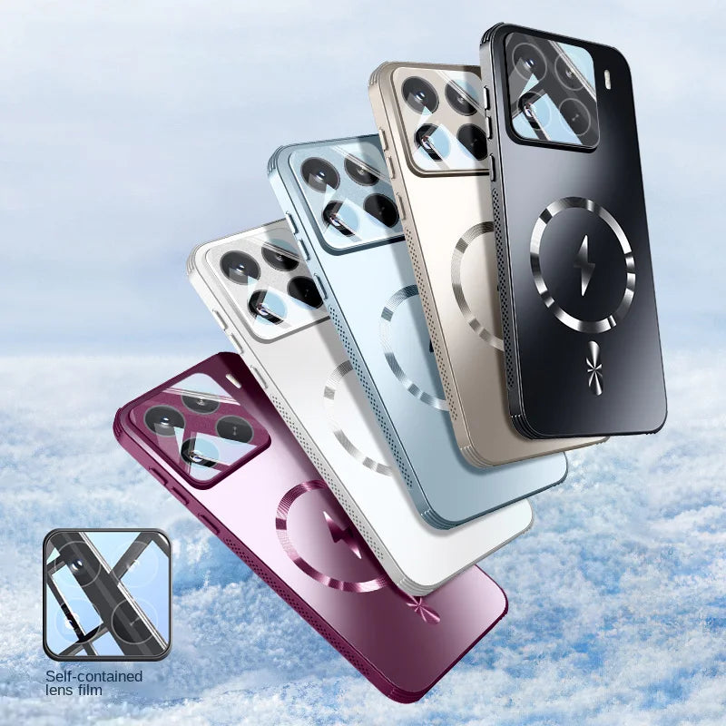Nueva cubierta completa mate de adsorción de disipación de calor magnética para Xiaomi 15 14 13 Pro Mi 15Pro Magsafe funda trasera a prueba de golpes