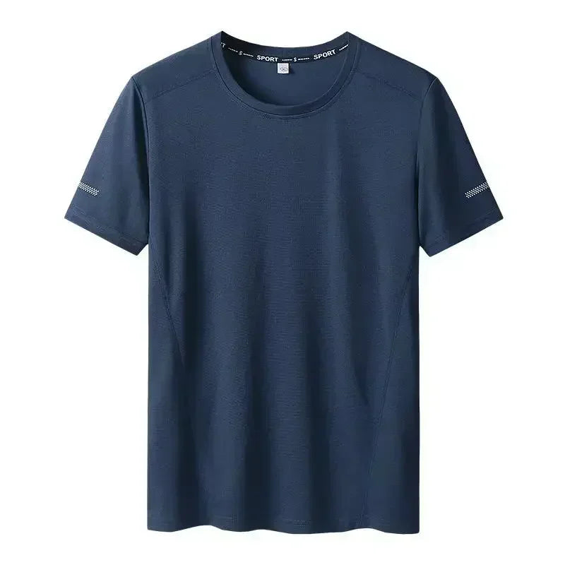 Camiseta deportiva de verano para hombre, camisetas de secado rápido de talla grande 6XL/7XL, camiseta de manga corta con cuello redondo de gran tamaño para Fitness y correr, 3 uds.
