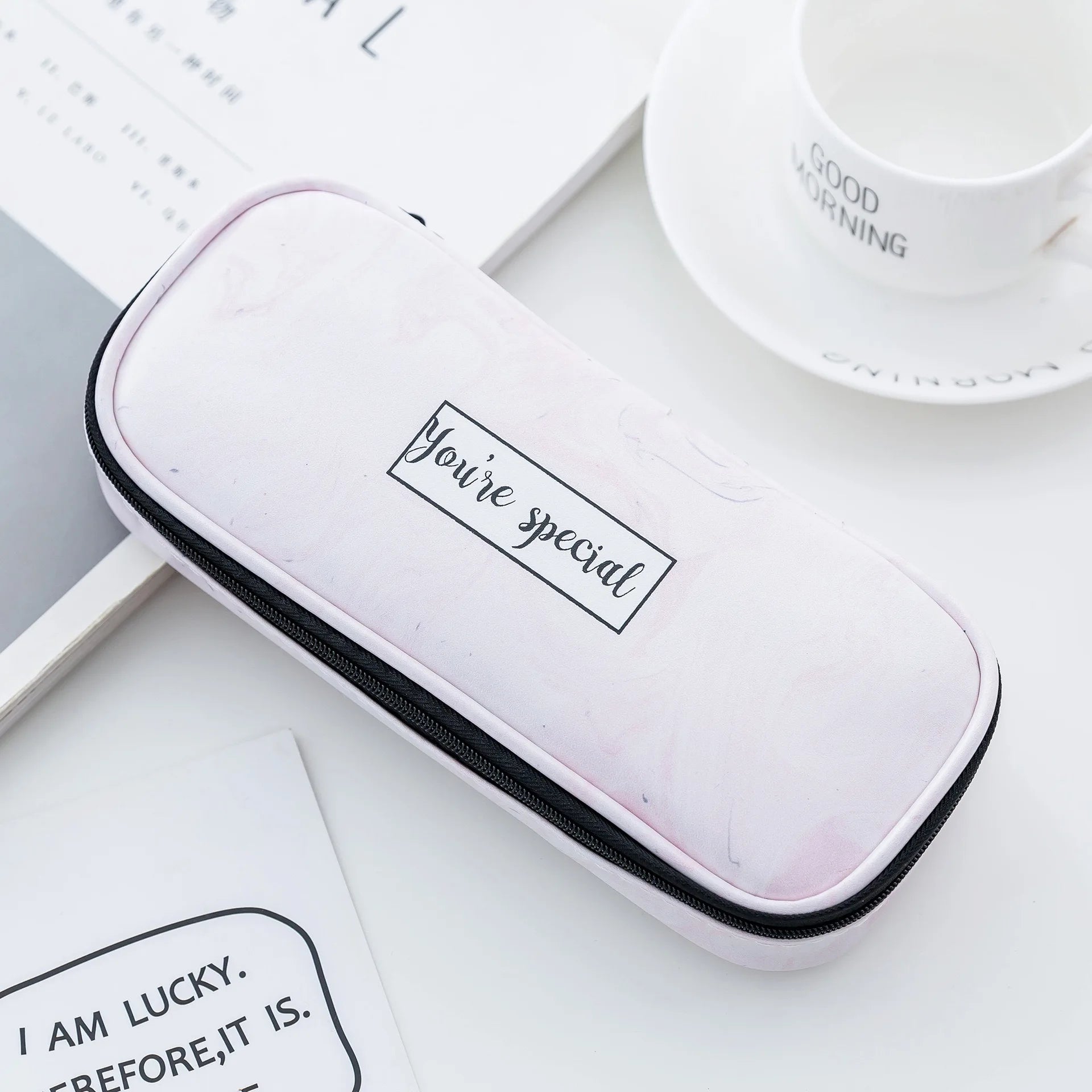 Estuche de cuero PU para lápices de dibujos animados, bolsa de almacenamiento de papelería escolar, estuche bonito para estudiantes, bolsa para bolígrafos para niños, regalos y premios