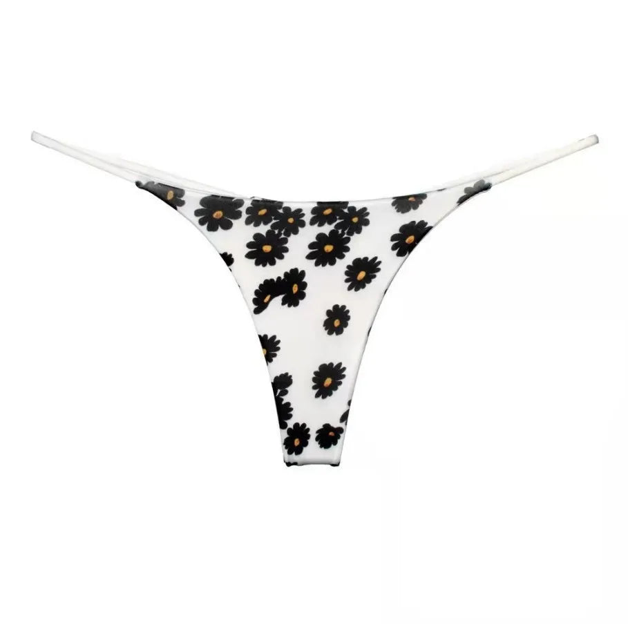 Bragas de algodón con estampado de leopardo para mujer, bragas sexis, Tanga de cintura baja, Bikini con espalda en T, ropa interior sin costuras, lencería femenina, talla S-XXL