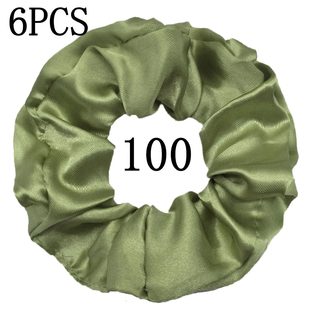 6 unids/lote, bandas para el pelo, lazos, cuerdas, soporte para cola de caballo para mujeres o niñas, accesorios, tocados de satén, Color sólido 100