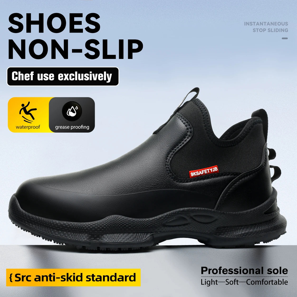 Zapatos de trabajo para Chef para hombre, calzado de cocina antideslizante resistente al aceite, zapatos de seguridad cómodos para restaurante, zapatos de cocina impermeables