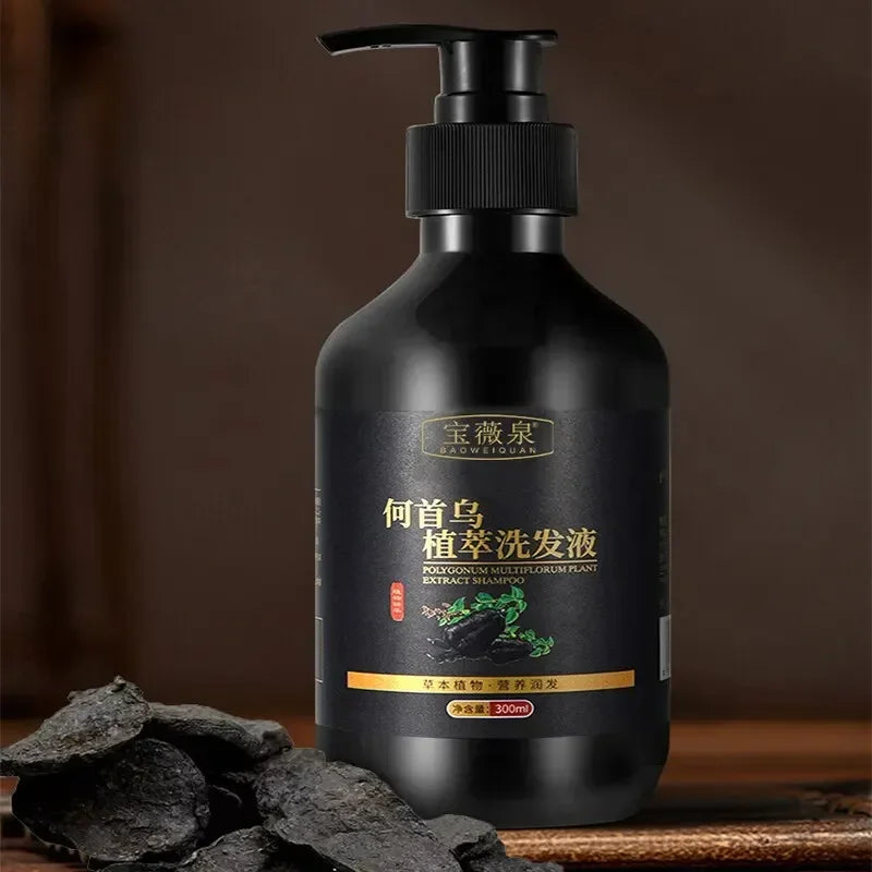 Herbal Polygonum Multiflorum Champú Control de aceite, Control de caspa, Champú para aliviar la picazón para hombres y mujeres