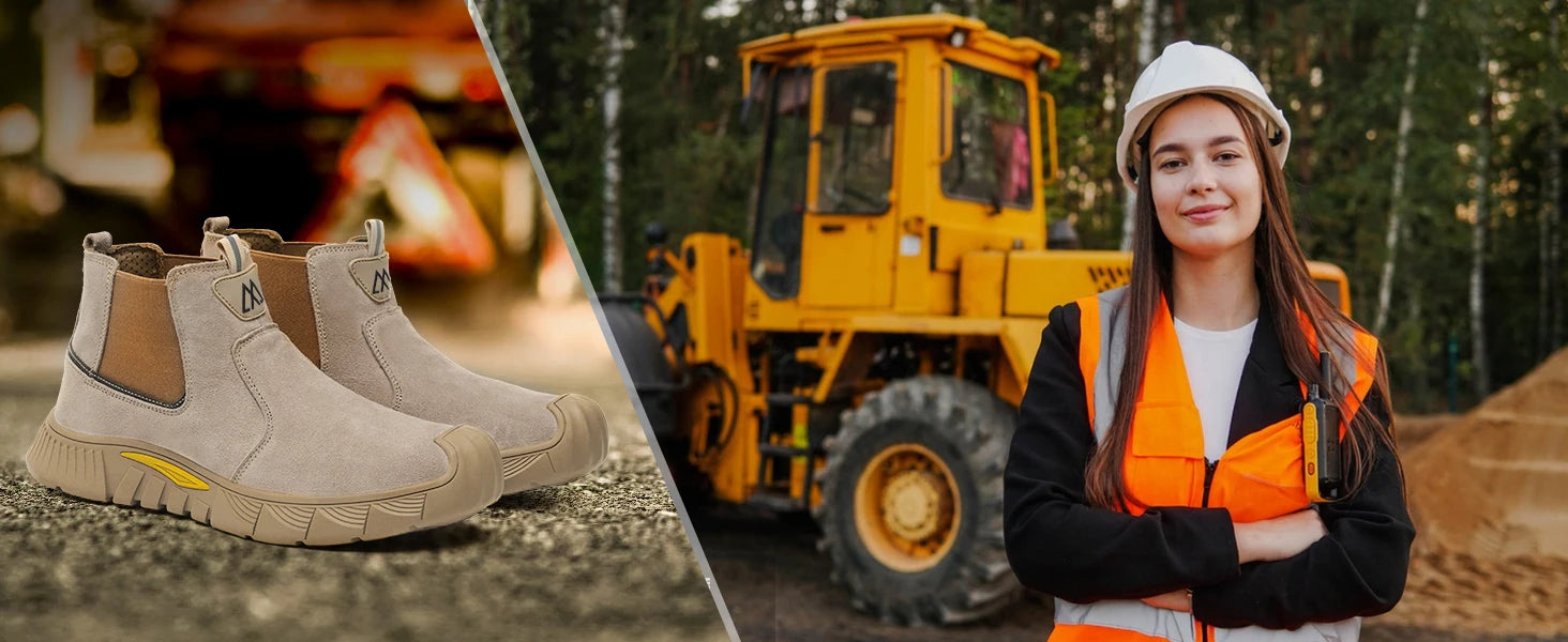 Zapatos de seguridad con punta de acero para hombres y mujeres, zapatos de trabajo antideslizantes, zapatillas de deporte, zapatos de trabajo protectores para exteriores, botas de seguridad para exteriores para hombres