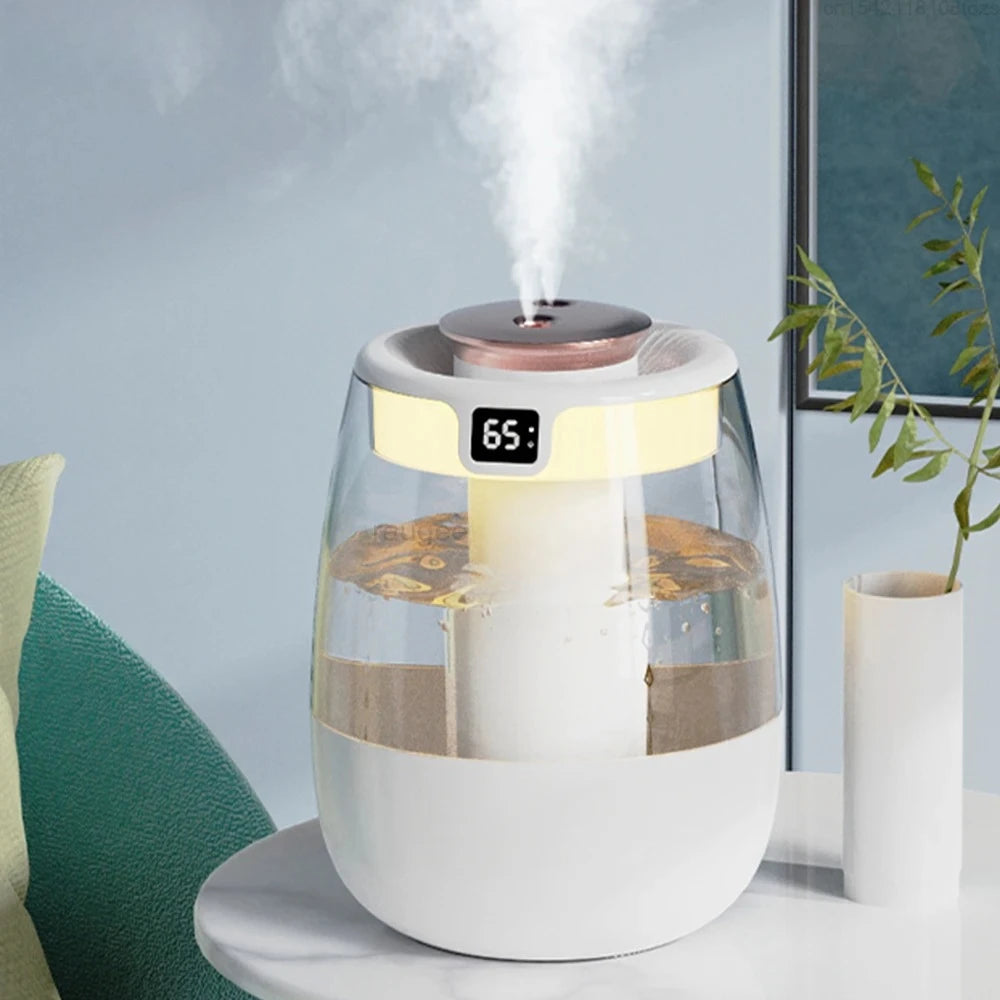 Humidificador de aire profesional de gran capacidad, doble puerto de pulverización, máquina de niebla para el hogar, habitación, oficina, humidificador de aire de escritorio silencioso