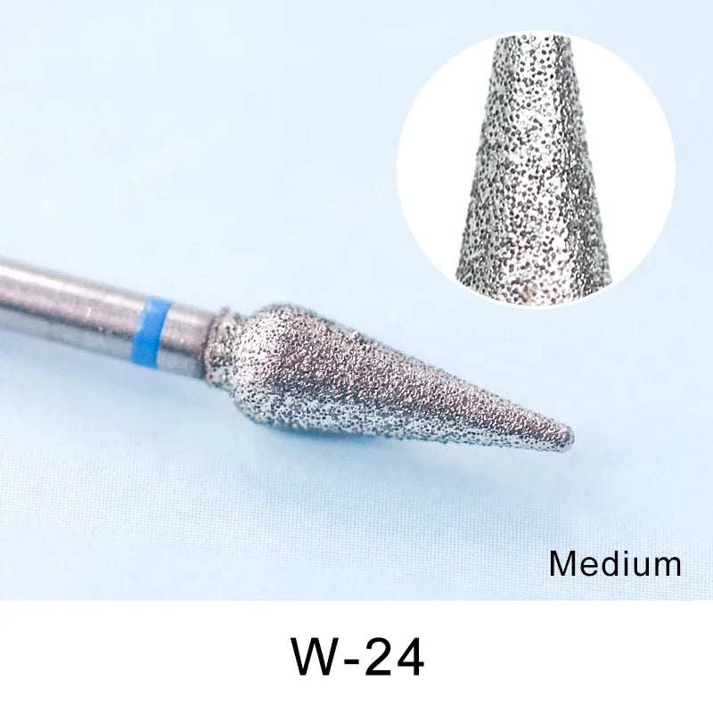 Brocas de cerámica para uñas de diamante, fresa para manicura, limas rotativas para cutículas izquierda y derecha, herramientas de accesorios para uñas DIY
