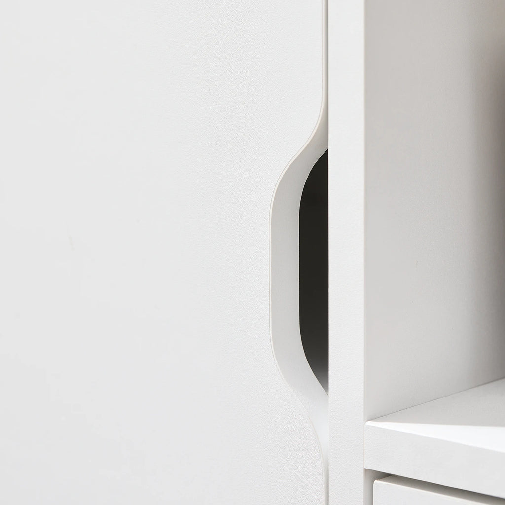 SoBuy FBT105-W mesa impresora con 2 cajones y 1 puerta archivos armario rollo contenedor carrito de oficina carrito lateral contenedor de oficina Blanco