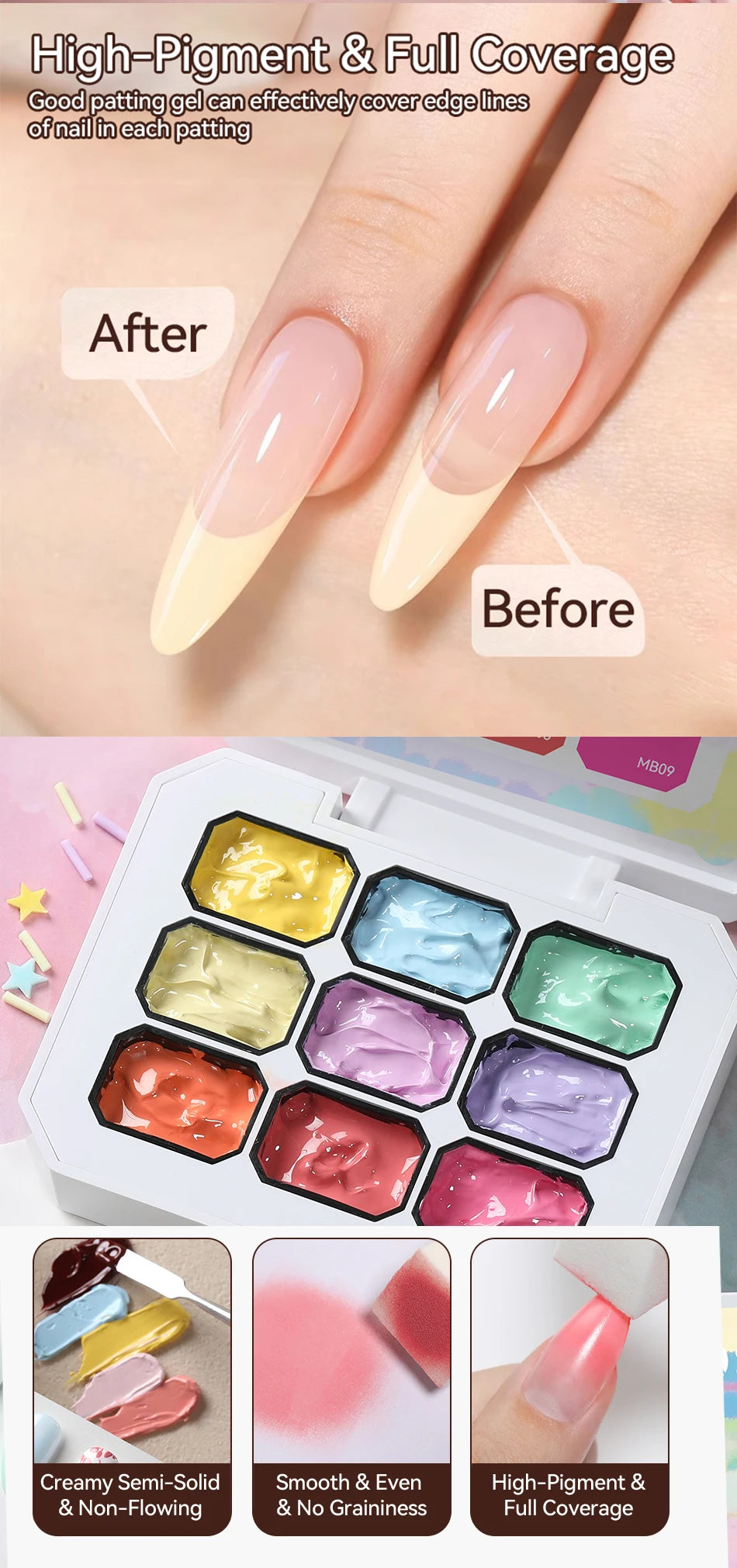 UR SUGAR 9 colores Pat pintura Gel uñas 4 en 1 semipermanente remojo uñas LED UV usadas para patrón de estampado degradado