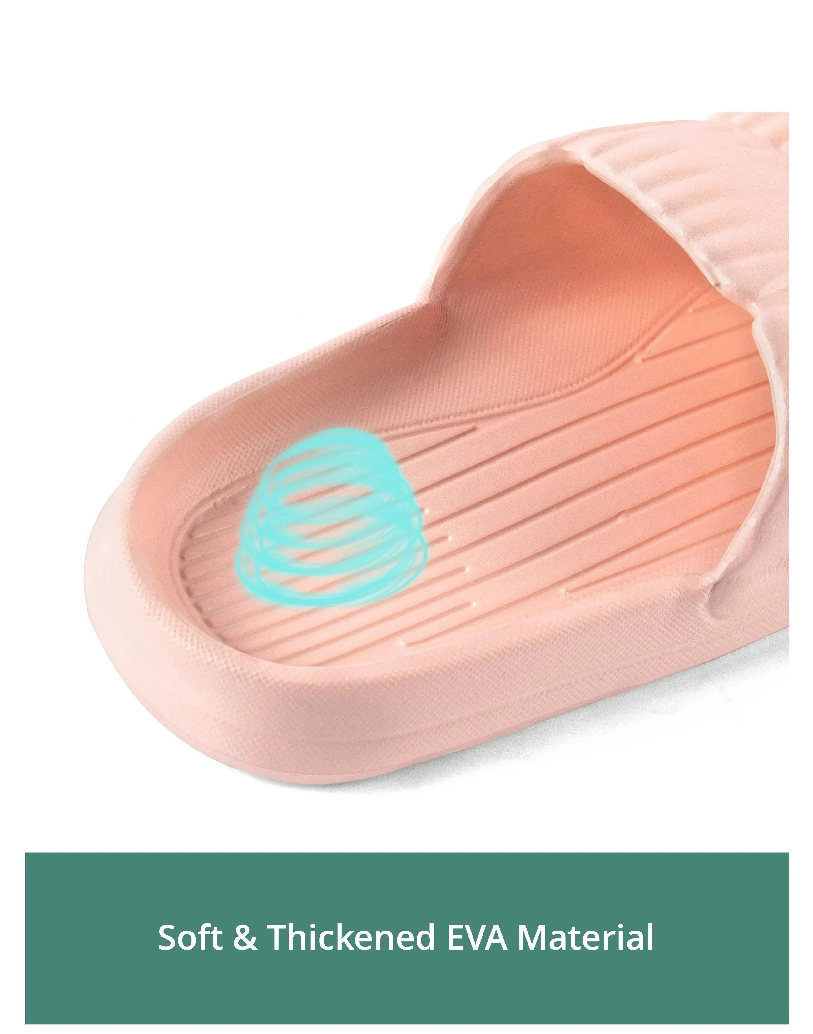 Zapatillas de nube de suela blanda para mujer, sandalias de playa para interiores y exteriores con plataforma gruesa, chanclas antideslizantes de EVA de verano
