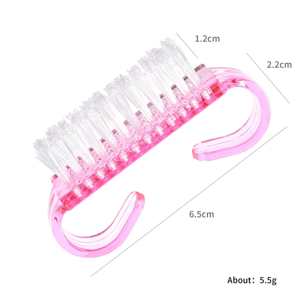 5/100 Uds. Cepillos de limpieza para uñas, herramientas para limpiar las uñas, cepillos limpiadores de polvo de plástico, herramientas para manicura y pedicura