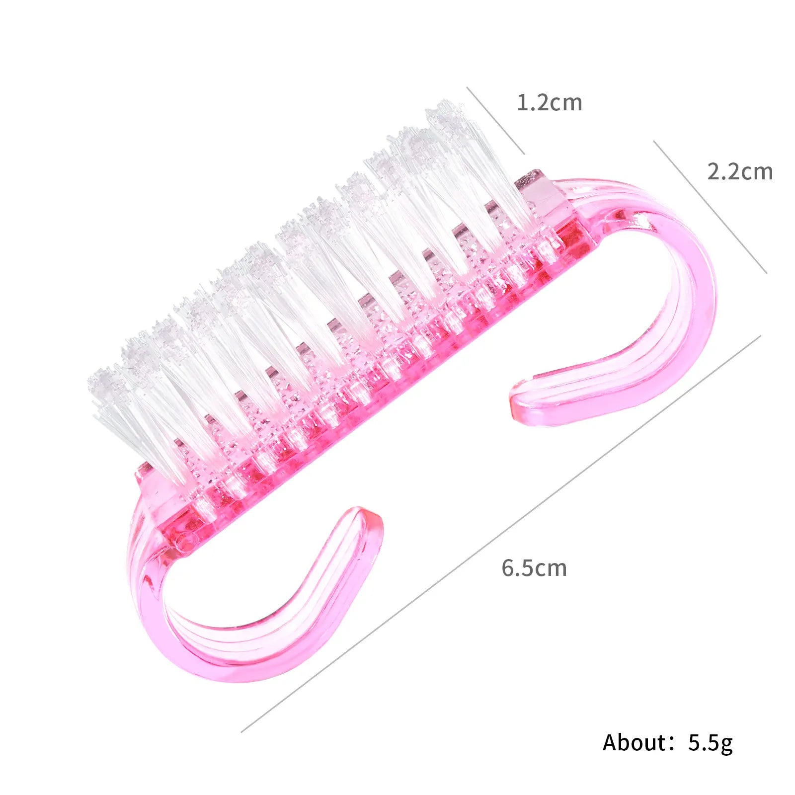 5/100 Uds. Cepillos de limpieza para uñas, herramientas para limpiar las uñas, cepillos limpiadores de polvo de plástico, herramientas para manicura y pedicura