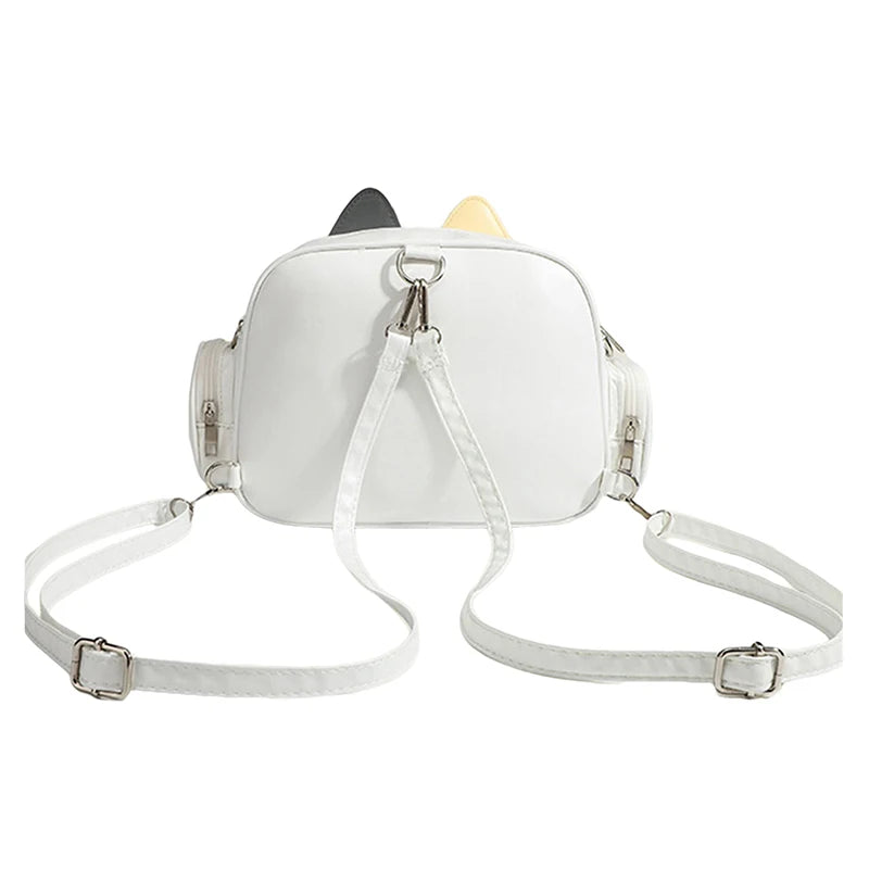 Bolso pequeño Ita de estilo universitario a la moda, mochilas de gato para mujer, bolso de hombro informal de cuero Lolita Jk Harajuku