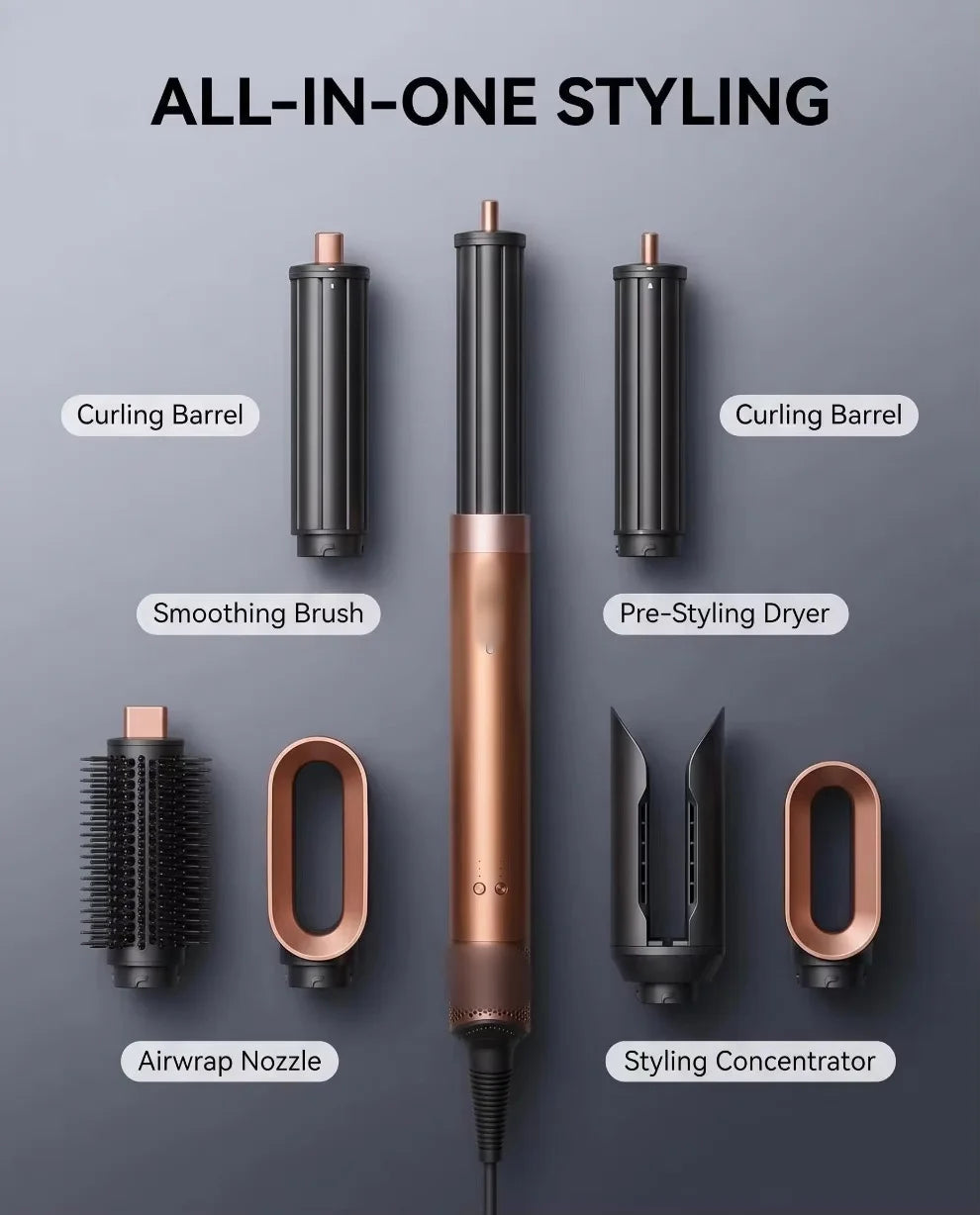 Secador de Pelo de Alta Velocidad 6 en 1, 150000 RPM, Secador Iónico con Difusor, Secado Rápido para Cabello Grueso y Rizado, Regalo para Mujeres