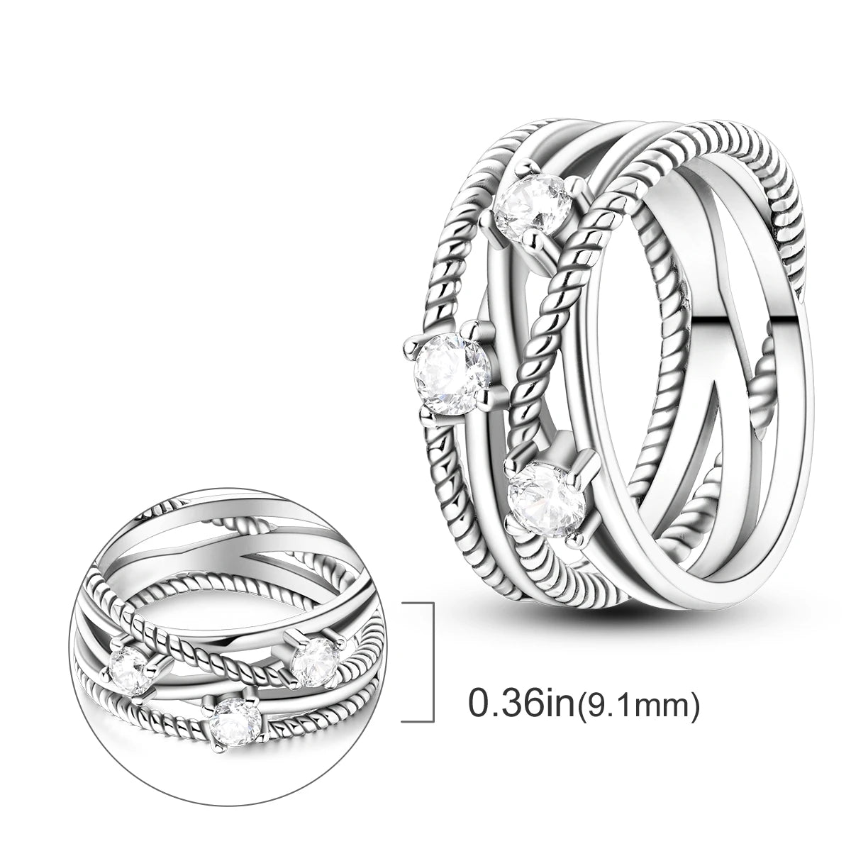 Anillo de plata 925 con diseño Original de luciérnaga y amor infinito, anillos de dedo de circón para mujer, regalo de joyería de boda de alta calidad