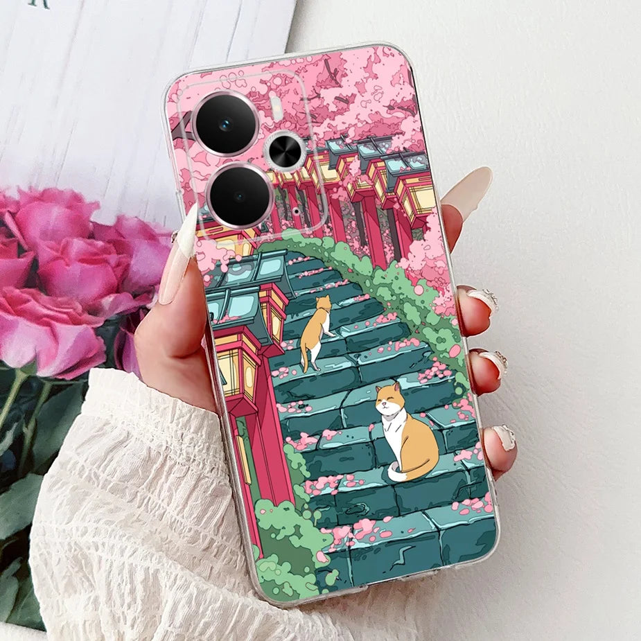 For Realme 14 5G Case Realme 14T RMX5078 New Luxury Painted Cover Soft Slim Phone Case For Realme 14X Realme14 T 5G Fundas Coque