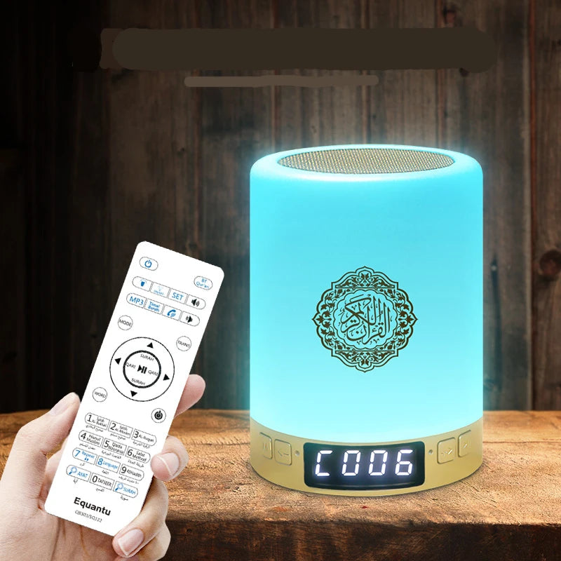 Azan-luz nocturna musulmana, Corán, portátil, inalámbrico, Caixa De Som, Altavoz Bluetooth, caja De sonido De música, lámpara sagrada Blutooth, Mini deflector