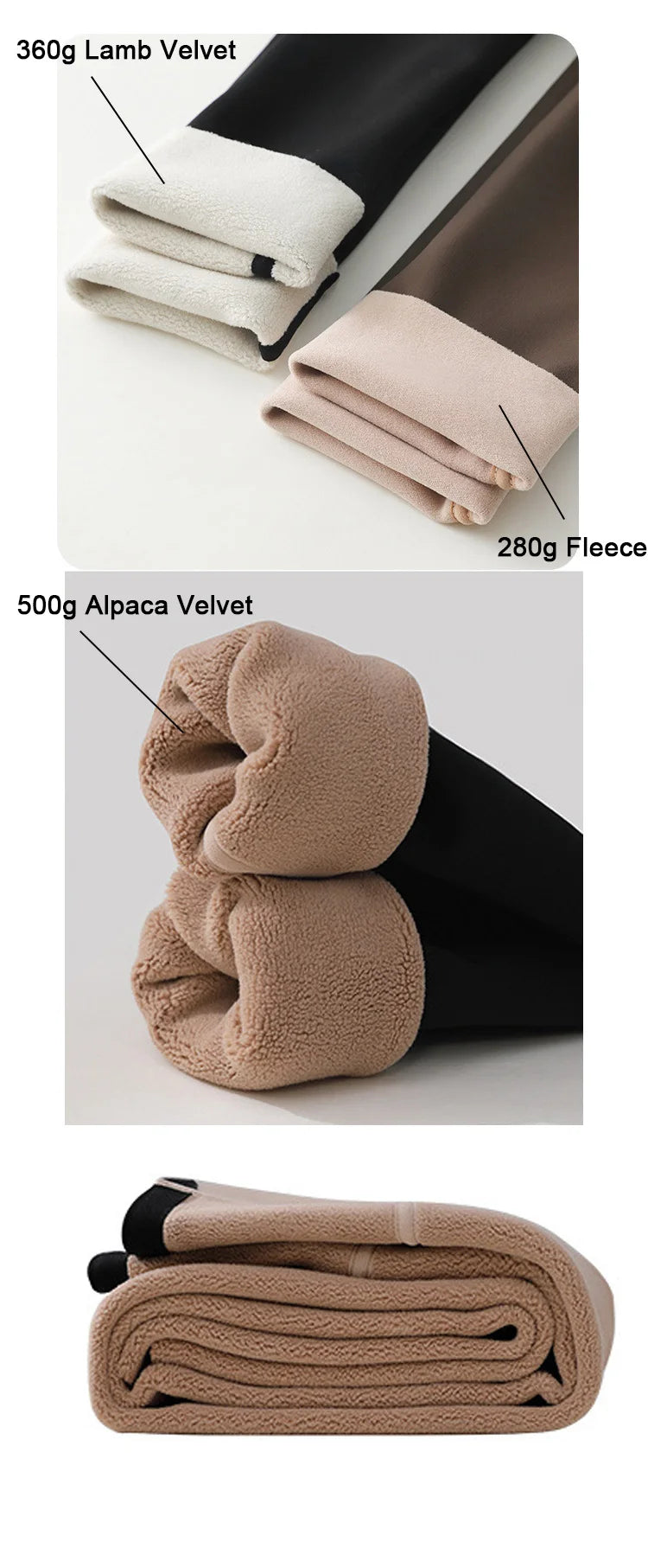 BIVIGAOS-mallas gruesas de terciopelo de Alpaca para mujer, mallas de tiburón negro, cintura alta, ajustadas, sin costuras, cálidas, para otoño e invierno