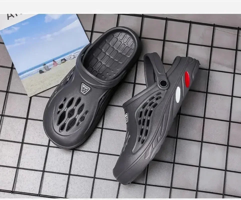 Sandalias al aire libre para hombres y mujeres Zuecos de verano Zapatillas EVA Tallas grandes 47 48 49 Zapatos de jardín para hombres Sandalias de playa Zuecos transpirables