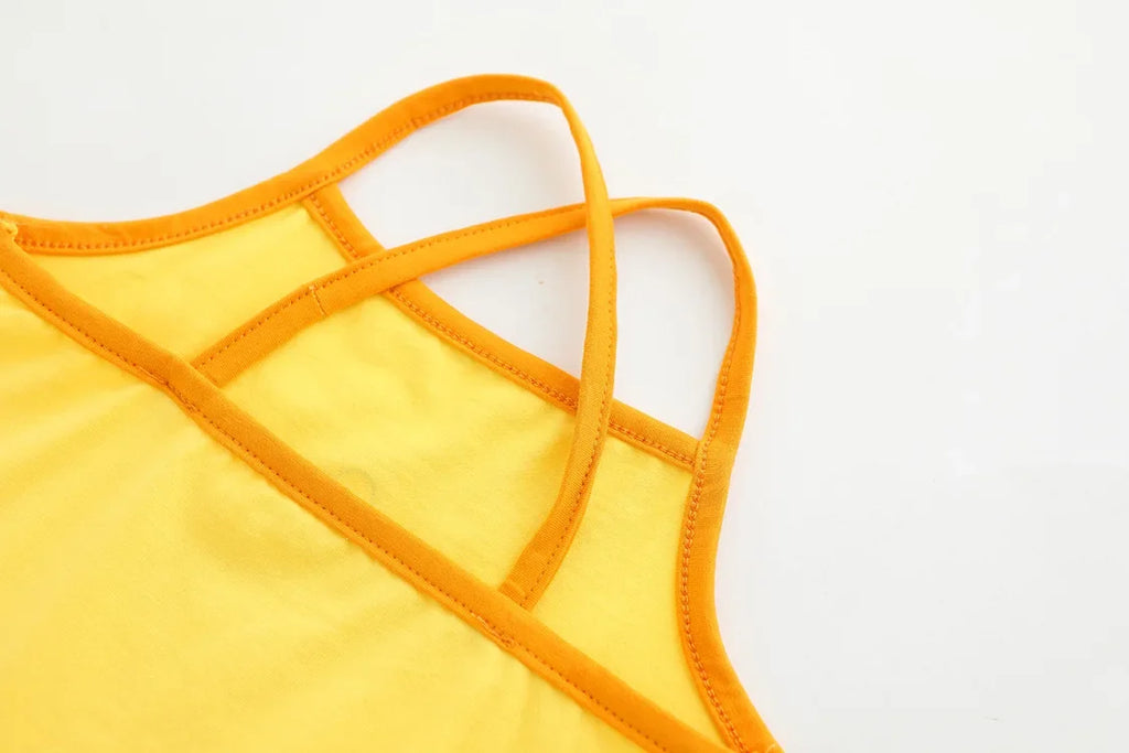 Ropa de verano para niños, camiseta sin mangas bonita de dibujos animados para niñas, chaleco informal coreano, camiseta bonita y dulce, disfraz para niñas 2024