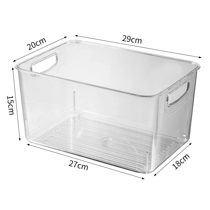 Caja de almacenamiento transparente para refrigerador, organizador de frutas y verduras, contenedor transparente para cocina, almacenamiento de alimentos y bebidas, 2030