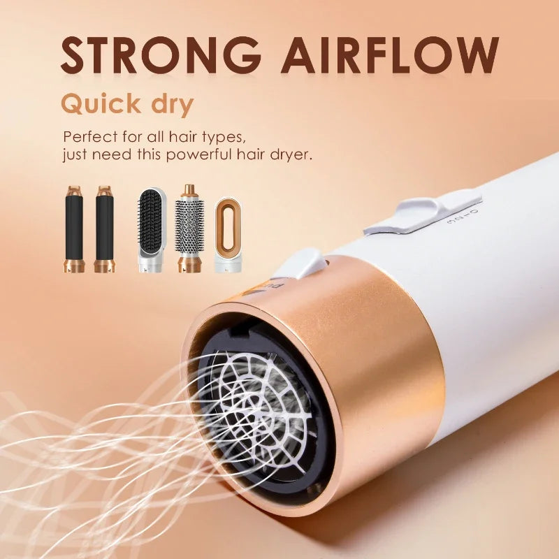 Secador de pelo 5 en 1, juego de peine caliente, plancha rizadora profesional, herramienta de estilismo para Dyson Airwrap, secador de pelo para el hogar