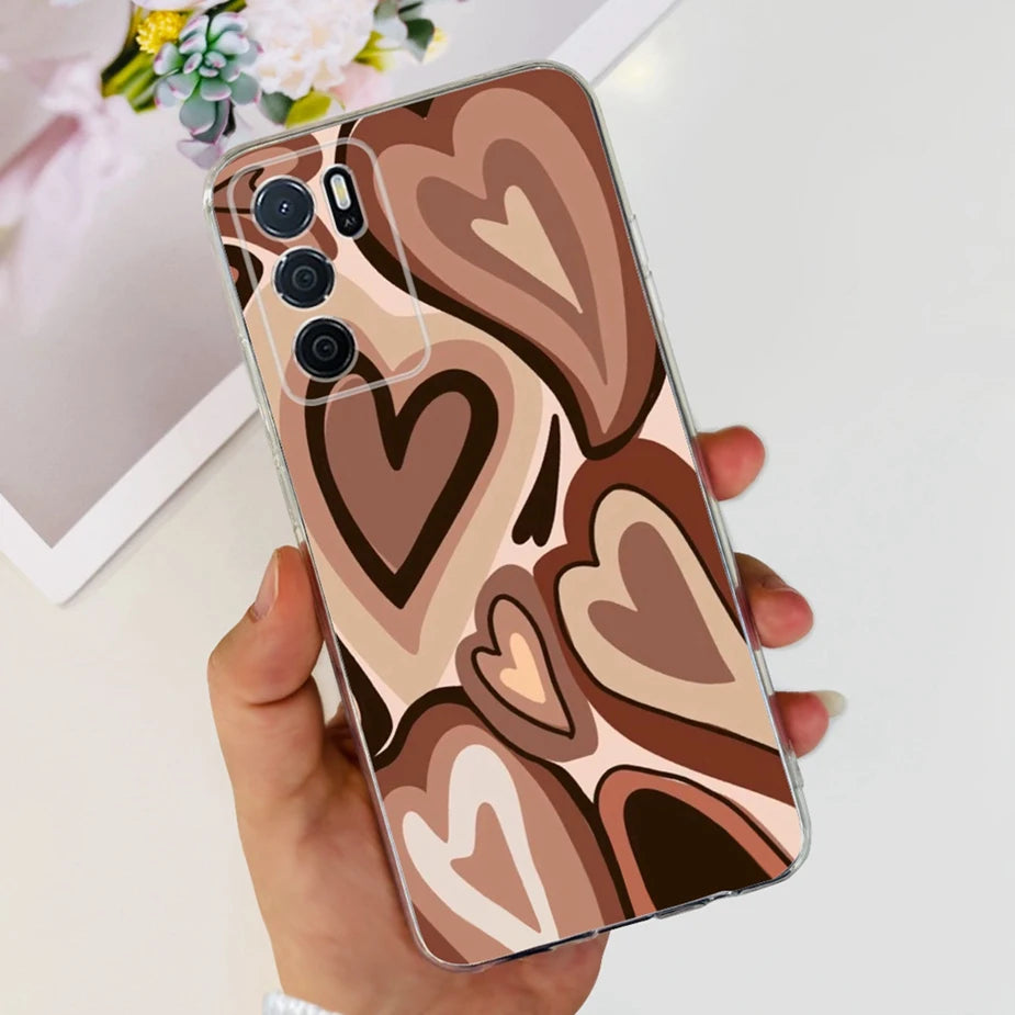 Para Oppo A16 A16s funda elegante pintada contraportada suave funda de teléfono delgada para Oppo A16s OppoA16 s CPH2269 Coque Fundas carcasa de parachoques