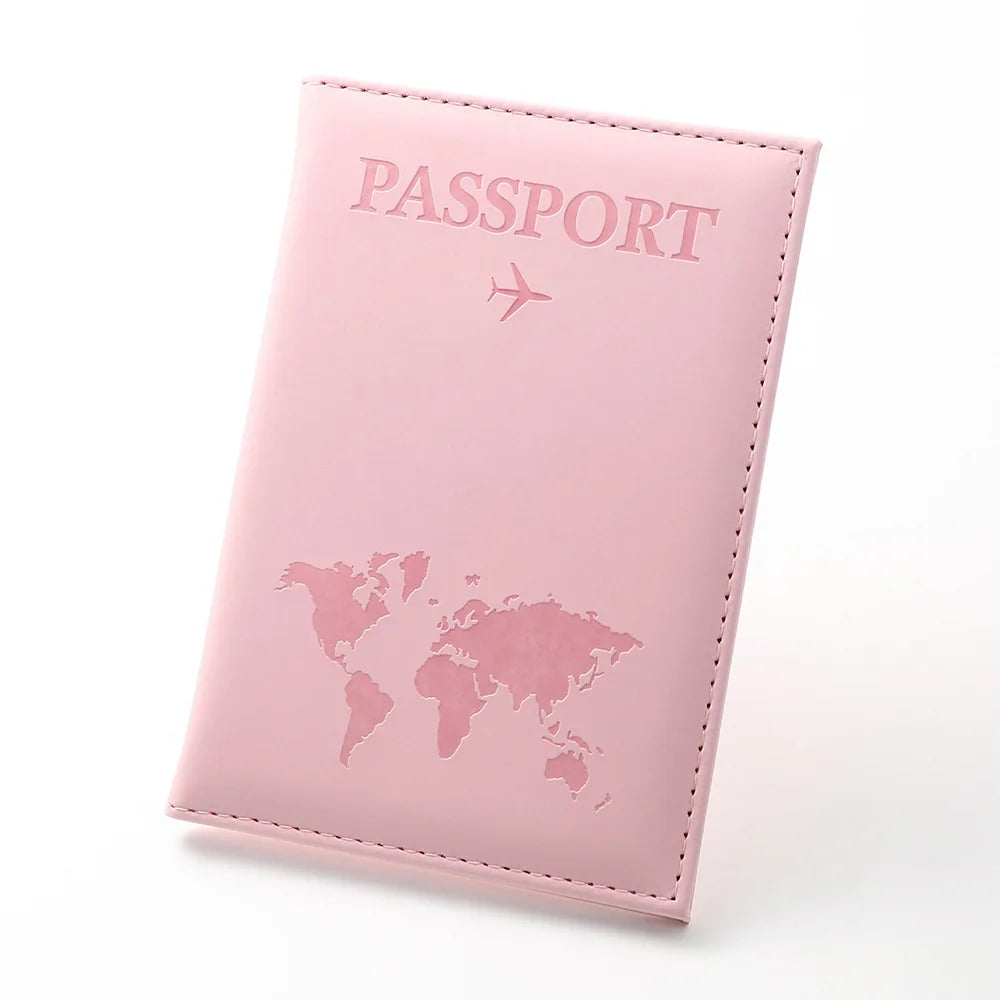 Fundas para pasaporte de negocios Vintage RFID para hombre y mujer, soporte multifunción para tarjetas bancarias de identificación, funda tipo billetera de cuero PU, accesorios de viaje