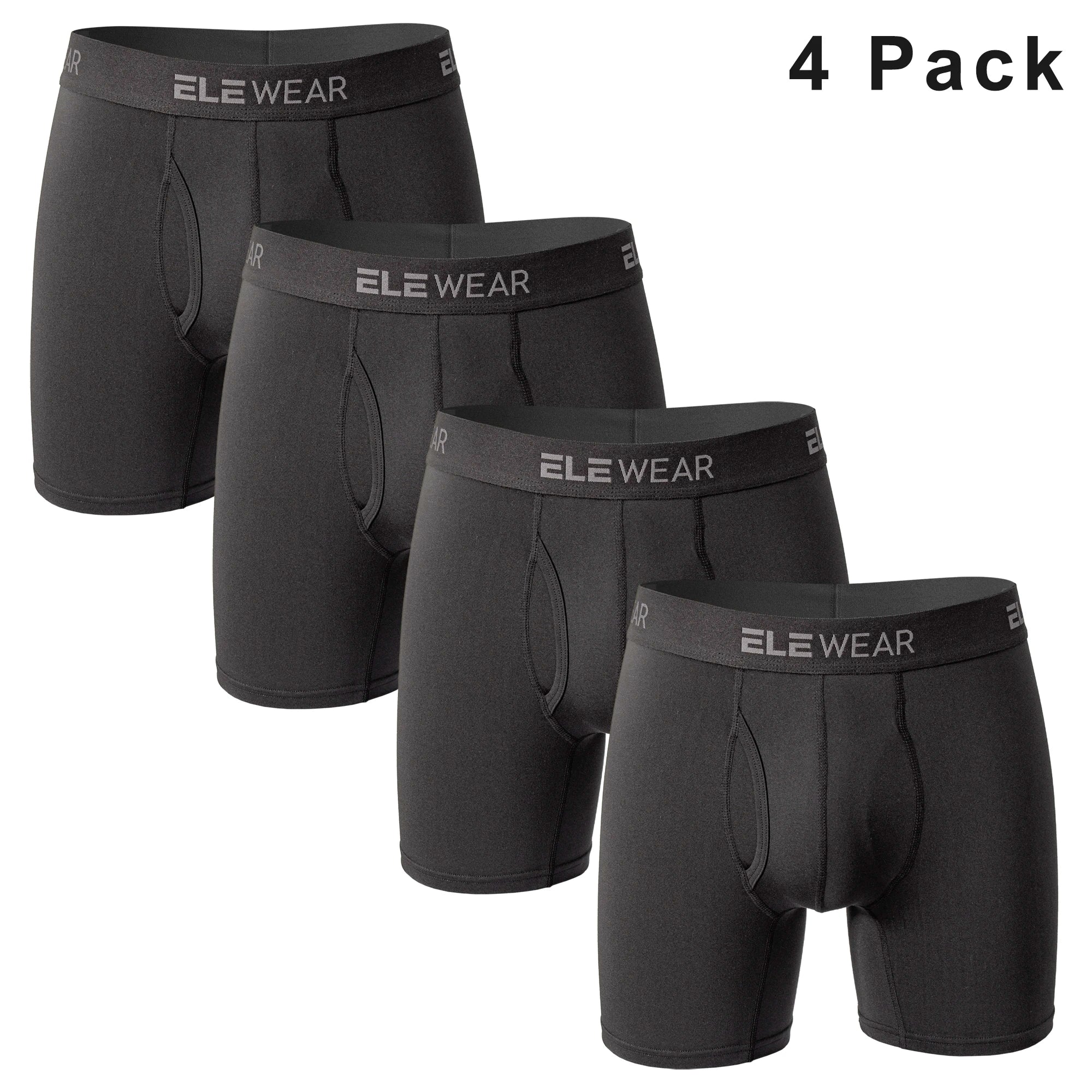 Paquete de 4 ropa interior para hombre con apertura, Boxershorts transpirables para hombre, calzoncillos de talla grande, Boxers de moda