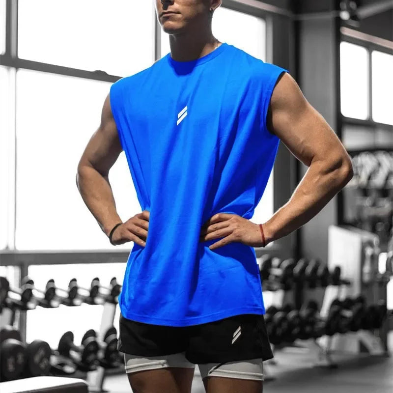 Camiseta sin mangas para hombre, camiseta de culturismo y Fitness de secado rápido, chaleco de baloncesto a la moda para hombre, camiseta sin mangas de gimnasio transpirable de malla para verano para hombre