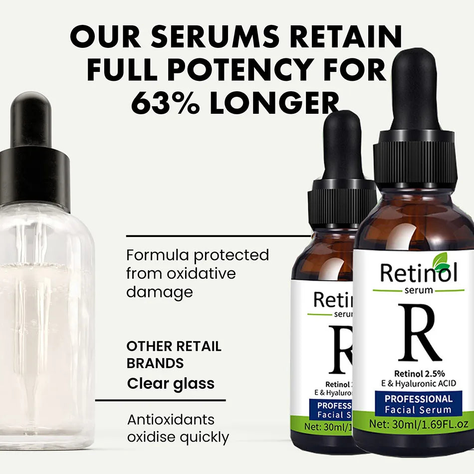 Sueros faciales, juego de cuidado de la piel, vitamina C, ácido hialurónico, suero de Retinol para reafirma la cara, suero hidratante iluminador para cara Se