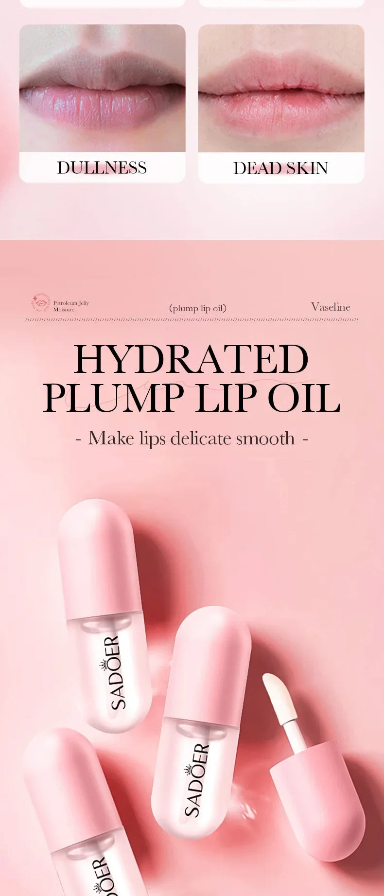 Aceite esencial para rellenar los labios, cuidado de los labios Sexy instantáneo, nutritivo, antiarrugas, hidratante, brillo de labios carpante definitivo, suero, cosméticos